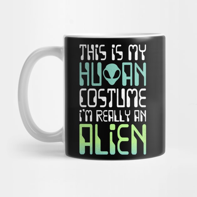 Funny weird My Human Costume Alien Halloween by Krishnansh W.